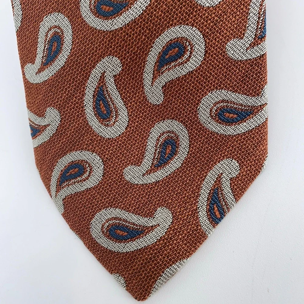 Eton Tie Mens‎ One Size Multi Paisley Silk Classic Luxury Necktie Italy Made NWT